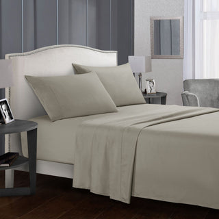 Buy khaki Four-piece bed sheet set