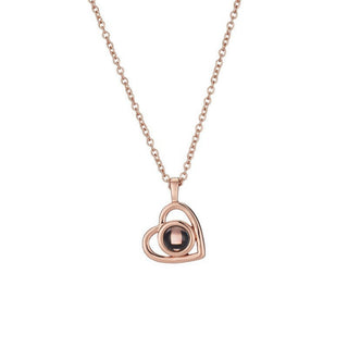 Buy rose-gold-love Language Necklace Female Projection Love European And American