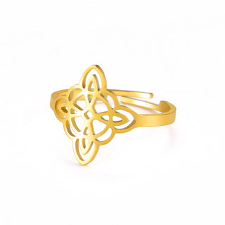 Buy gold Women&#39;s Simple Adjustable Alloy Ring