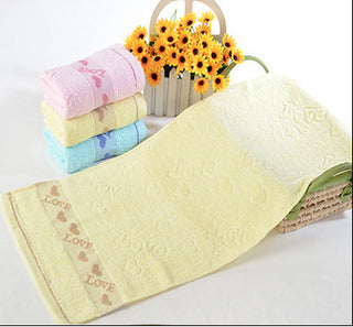 Buy yellow Caring pure cotton face towel