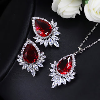 Buy red AAA jewelry chain, bridal banquet, dinner Jewelry Set