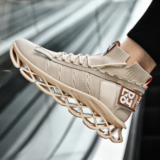 Buy 9186-beige Flying woven mesh sneakers