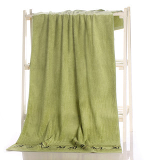 Buy green Bamboo charcoal fiber bath towel