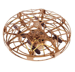 Buy gold Flying Helicopter Mini Drone UFO RC Drone Infraed Induction