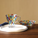 Painted Crystal Glass Coffee Set Suit