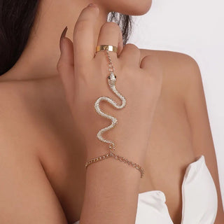 Buy 2931-snake-gold Personality Snake Bracelet Irregular Alloy Serpentine Finger Chain