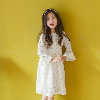 Buy white Fairy lace hollow dress