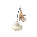 Smart Teaser Cat Toy Electric UFO Cat Teaser Stick With Bell Training Pet Toys Replaceable Feather Interactive Cat Supplies Pet Supplies Pets Products