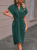 Women's V-neck Batwing Sleeve Dress
