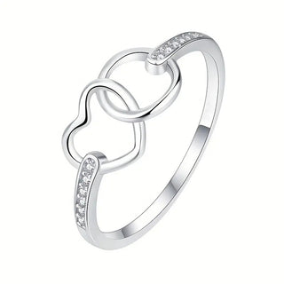 Buy t0329-white-gold-color Simple Female Love Heart Ring