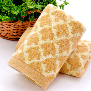 Buy yellow Daily Necessities Pure Cotton Thickened Absorbent Adult Face Wash Towel