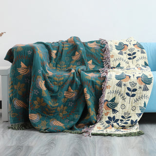 Buy blue-bird Bohemian Cotton Four Seasons Sofa Cover Blanket