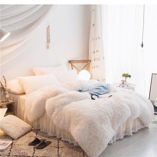 Buy white Korean mink velvet warm bedding