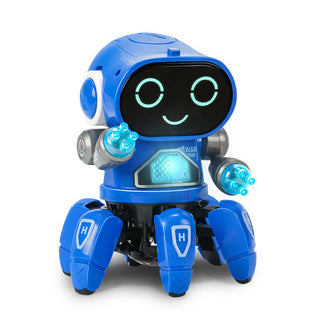 Buy blue-sixjaw-robot Electric Rock Robot, Music, Light, Automatic Walking, Swinging And Dancing Robot, Children&#39;s Toys