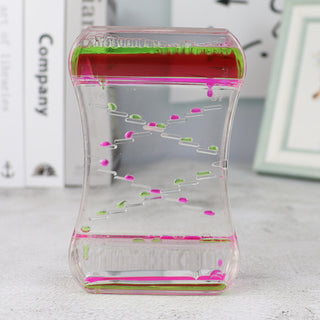 Buy green-pink Creative Cruise Fluid Liquid Hourglass Quicksand Timer 2024 Ins Living Room Office Ornaments Desk Table Decorations Home Decor