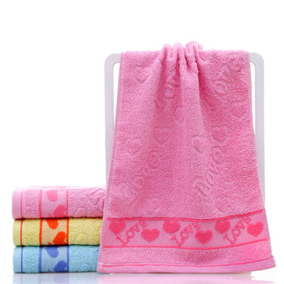 Buy pink-heart Cotton Face Towel