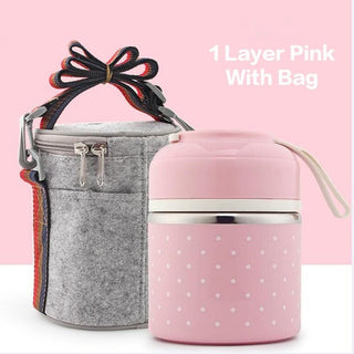 Buy pink-bag Amazing Compartment Lunch Box