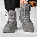 Fur Integrated Fleece-lined Warm High Cotton-padded Shoes Men