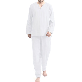 Buy white Casual Pajamas Two-piece Thin Breathable And Loose