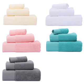 Three Piece Water Absorbing Cotton Towel Set