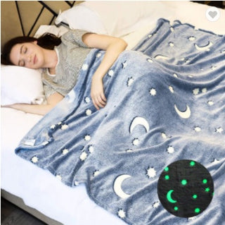 Glowing Polyester Wool Blanket In The Dark