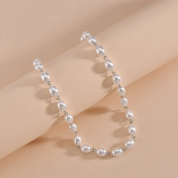 Simple Graceful Pearl Single Layer Ladies Clavicle Chain