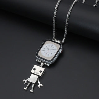 Buy square-head-robot Watch Necklace Feather Hanging Strap