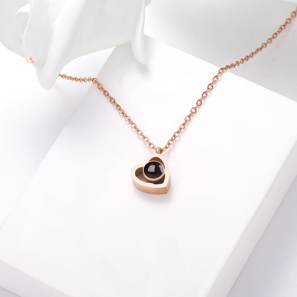 Language Necklace Female Projection Love European And American