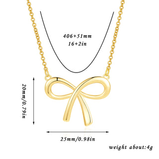 Buy gold Bow Simple Temperamental Minority Design High-grade Necklace