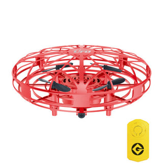 Buy red-with-control-switch Flying Helicopter Mini Drone UFO RC Drone Infraed Induction