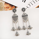 Bohemian Ethnic Earrings Retro Nostalgic Hollow Bell Long Earrings