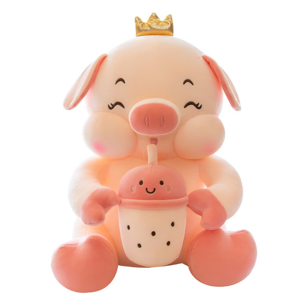 Baby Bottle Pig Doll Plush Toy Big Pillow Rag