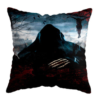 Buy a29 Linen Skull Halloween Pillow Cover