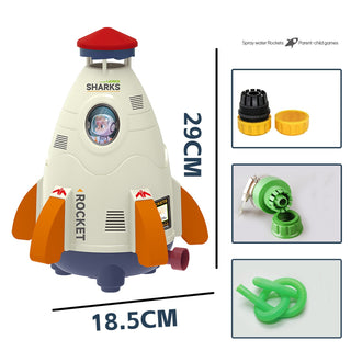 Buy white Kids Space Rocket Sprinkler Spinner