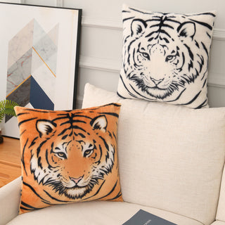 Simulation Tiger Head Pillow Nordic Modern Sofa Cushion