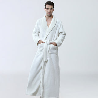 Buy white Men's Winter Coral Fleece Nightgown