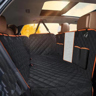 Buy orange-edge-with-net Oxford Cloth Car Pet Mat Car Rear Seat Anti-dirty