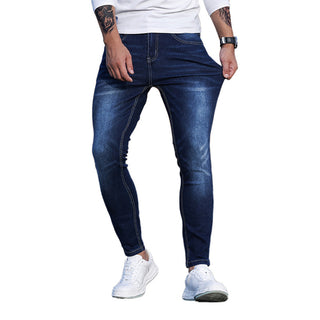 Buy blue Men&#39;s Blue Stretch Skinny Denim Pants