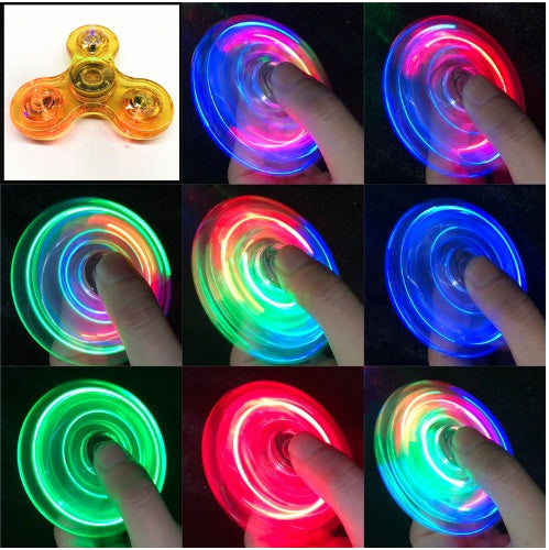 Transparent Crystal Plastic Fingertip Spinning Top