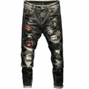 Men's Casual Easy-Matched Eagle Embroidered Jeans