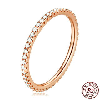 Buy rose-gold 925 Silver European And American Simple Ring