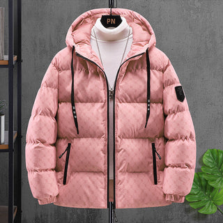 Buy pink Men&#39;s Bread Coat Cotton-padded Thickened Warm