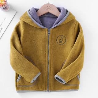 Buy stand-collar-light-blue Children&#39;s Clothing Set Polar Fleece Cardigan Hooded Sweater