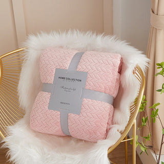 Buy light-pink Thickened Nap Blanket For Single And Double