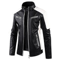 Winter Leisure Leather Men's Coat Fleece-lined