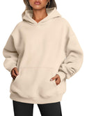 Women's Fleece Loose Sweatshirts With Pocket Long Sleeve Pullover Hoodies