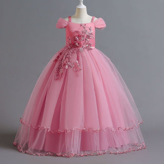 Buy pink Girls Dress Summer Dress Western Style