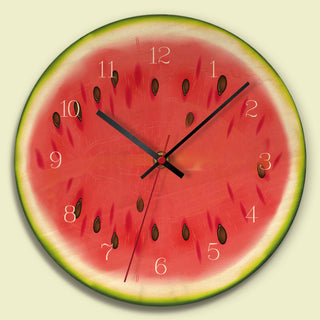 Buy red Wooden creative living room wall clock