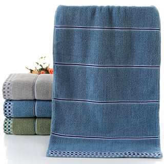 Buy blue Cotton embroidered towel