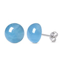 Women's Natural Aquamarine Matching Ear Studs